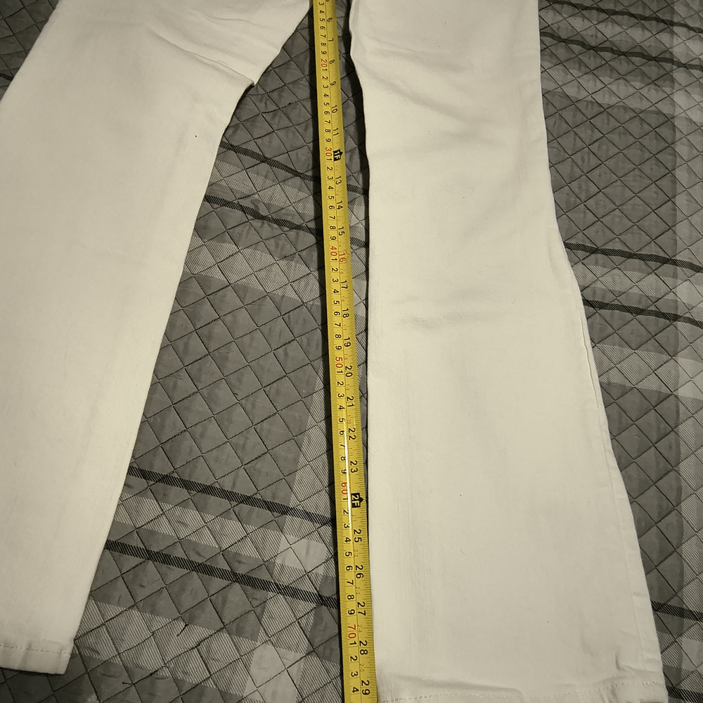 Seven7 Women's Cream Flare Jeans